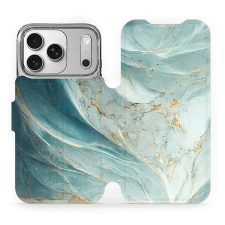 Mobiwear Flip pouzdro pro Apple iPhone 17 Pro zelenkavý mramor tok és táska