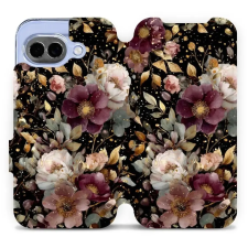 Mobiwear Flip pouzdro pro Google Pixel 10a - V169S zlatavé kvítky tok és táska