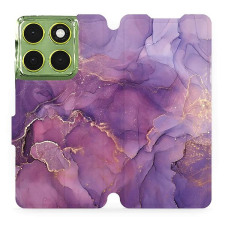 Mobiwear Flip pouzdro pro Motorola Moto G06 power fialový mramor tok és táska