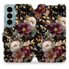 Mobiwear Flip pouzdro pro Samsung Galaxy S26 - V169S zlatavé kvítky
