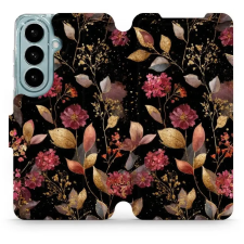 Mobiwear Flip pouzdro pro Samsung Galaxy S26 - V171S zlatavé lístky tok és táska