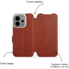 Mobiwear Flip pouzdro pro Vivo V70 - hnědé tok és táska