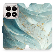 Mobiwear Flip pouzdro pro Xiaomi 15T zelenkavý mramor tok és táska