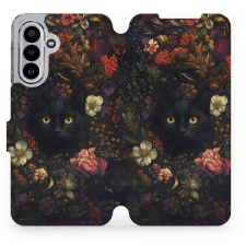 Mobiwear Flip Samsung Galaxy A17 / A17 5G fekete macska tok (5907861678599) tok és táska