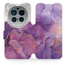 Mobiwear Flip tok, Vivo X300 Pro, lila márvány (5907861832977) tok és táska