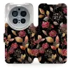 Mobiwear Flip Vivo X300 Pro aranyszínű levelek tok