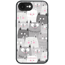 Mobiwear Glossy Apple iPhone 16e fényes tok - macskák tok és táska