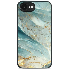Mobiwear Glossy Apple iPhone 16e fényes tok - zöldes márvány tok és táska