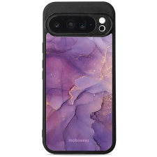 Mobiwear Glossy Google Pixel 9 Pro XL lila márványos fényes tok tok és táska