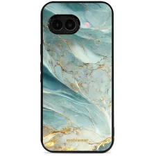 Mobiwear Glossy Google Pixel 9A zöldes márvány fényes tok tok és táska