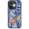 Mobiwear Glossy Honor 600 Lite fényes tok - G037G, kék virágok