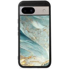 Mobiwear Glossy lesklé pouzdro na Google Pixel 8A zelenkavý mramor tok és táska