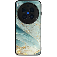 Mobiwear Glossy lesklé pouzdro na Vivo X300 Pro zelenkavý mramor tok és táska