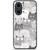 Mobiwear Glossy POCO X8 Pro Max fényes tok - G045G, macskák