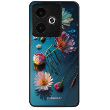 Mobiwear Glossy Realme GT 7 felszíni virágok fényes tok tok és táska