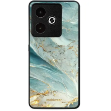 Mobiwear Glossy Realme GT 7 zöldes márvány fényes tok tok és táska