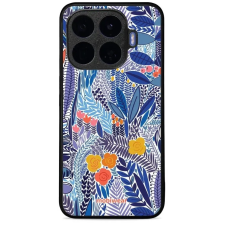 Mobiwear Glossy Xiaomi 17T fényes tok - G037G, kék virágok tok és táska