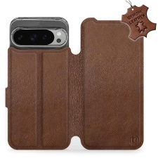 Mobiwear Google Pixel 9 Pro XL barna bőr flip tok - L BRS tok és táska