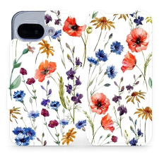 Mobiwear Google Pixel 9a flip tok - mezei virágok tok és táska