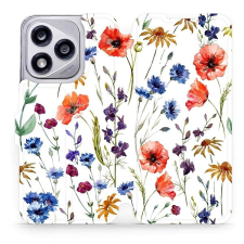 Mobiwear Honor 400 Lite flip tok - mezei virágok tok és táska