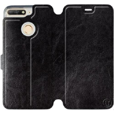 Mobiwear Huawei Y6 Prime 2018 fekete flipes tok szürke belsővel (5903226316298) tok és táska