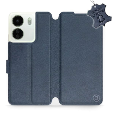 Mobiwear Kožený Mobiwear flip pro Xiaomi Redmi 13C - Modré - L_NBS tok és táska