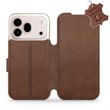 Mobiwear Kožené flip pouzdro pro Honor 600 Pro - hnědé tok és táska