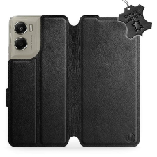 Mobiwear Kožené flip pouzdro pro Motorola Edge 70 černé tok és táska