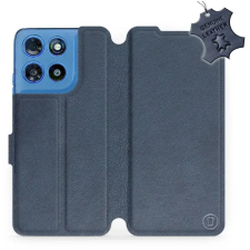 Mobiwear Kožené flip pouzdro pro Motorola Moto G57 Power - modré tok és táska