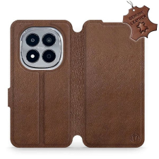 Mobiwear Kožené flip pouzdro pro Xiaomi Redmi Note 15 Pro+ 5G hnědé tok és táska
