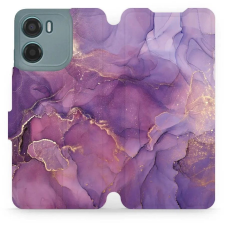 Mobiwear Motorola Moto G05 flip tok - lila márvány (5906511822320) tok és táska