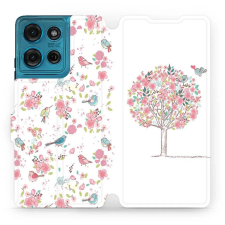 Mobiwear Motorola Moto G75 5G flip tok - fa (5906511905887) tok és táska