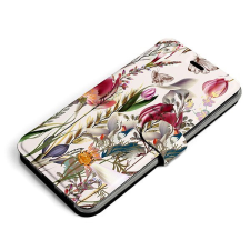 Mobiwear MP01S Apple iPhone 13 mini flipes tok - virágos rét tok és táska