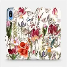 Mobiwear MP01S Huawei Y6 (2019) flipes tok - virágos rét tok és táska