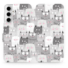 Mobiwear Samsung Galaxy A16 4G / 5G flip tok - macskák tok és táska