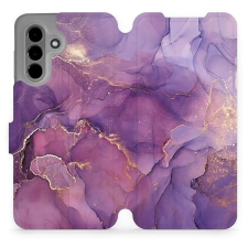 Mobiwear Samsung Galaxy A26 flip tok - lila márvány tok és táska
