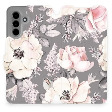 Mobiwear Samsung Galaxy A26 flip tok - virágok tok és táska