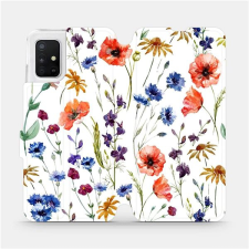 Mobiwear Samsung Galaxy A51 flip tok - MP04S, mezei virágok tok és táska