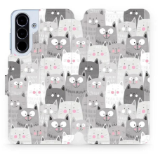 Mobiwear Samsung Galaxy A56 flip tok - macskák (5906511805118) tok és táska