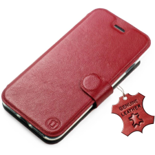 Mobiwear Samsung Galaxy S22 sötétpiros bőr flip tok - L_DRS (5904808019224) tok és táska