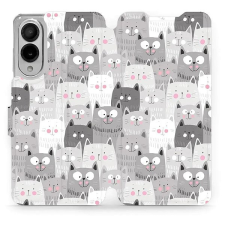 Mobiwear Samsung Galaxy S25 Edge flip tok - macskák tok és táska