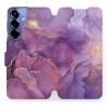 Mobiwear Samsung Galaxy S25 Plus flip tok - lila márvány (5906511688377)
