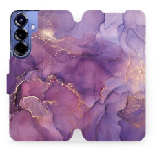 Mobiwear Samsung Galaxy S25 Plus flip tok - lila márvány (5906511688377) tok és táska