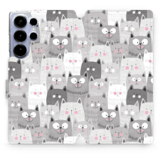 Mobiwear Samsung Galaxy S25 Ultra flip tok - macskák (5906511689107) tok és táska
