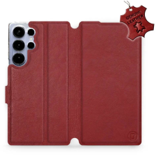 Mobiwear Samsung Galaxy S25 Ultra sötétpiros bőr flip tok (5906511689510) tok és táska