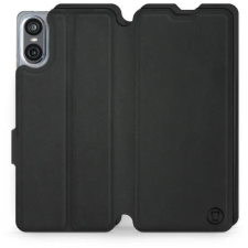 Mobiwear Soft Touch Sony Xperia 10 VI fekete flip tok (5906511215900) tok és táska