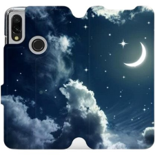 Mobiwear V145P Xiaomi Redmi 7 flipes tok - éjszakai égbolt és Hold tok és táska