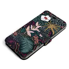 Mobiwear VP13S Apple iPhone 8 flipes tok - sötét flóra tok és táska