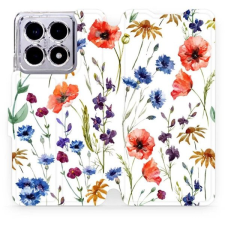 Mobiwear Xiaomi 14T flip tok - mezei virágok tok és táska