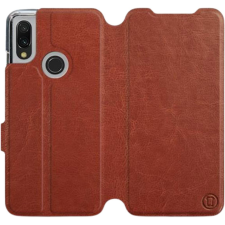 Mobiwear Xiaomi Redmi 7 barna flipes tok szürke belsővel (5903226872886) tok és táska